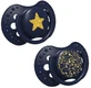 Пустышка Lovi Stardust 22/894_blue, силиконовая динамическая, 6-18 мес., 2 шт.
