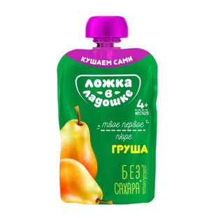 Пюре Ложка в ладошке Груша с 4 месяцев 90 г пауч