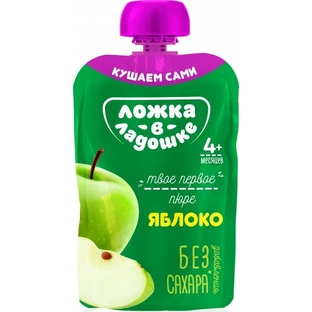 Пюре Ложка в ладошке с яблоком для детей с 4 месяцев 90 г
