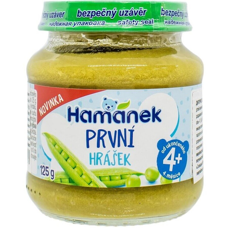 Пюре овочеве дитяче Hamanek Перша ложка із зеленого горошку з 4-х місяців, 125 г: ціни та характеристики