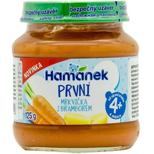 Пюре овощное детское Hamanek Первая ложка Морковь и картофель с 4-х месяцев, 125 г 