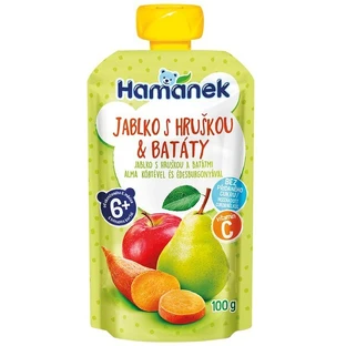 Пюре Hamanek Яблуко з грушею і бататом, 100 г