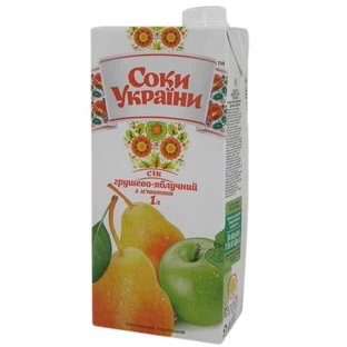 Сок Соки Украины Грушево – яблочный, 1 л