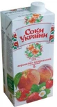 Сок Соки Украины Персиково-клубничный, 1 л