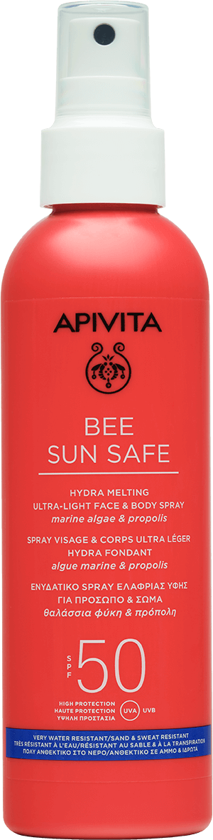 

Спрей сонцезахисний Apivita Bee Sun Safe для обличчя та тіла SPF50, 200 мл, SPF-50 200 мл