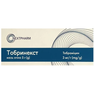 Тобринекст мазь глаз. 3 мг/г туба-канюля 5 г