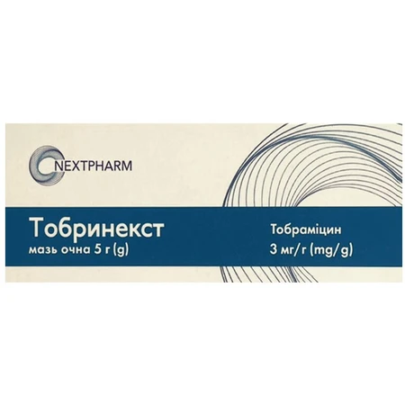 Тобринекст мазь глаз. 3 мг/г туба-канюля 5 г: цены и характеристики