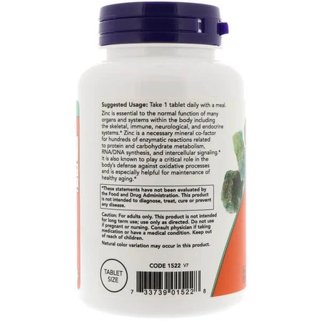 Цинк 50 мг Now Foods табл. №250: ціни та характеристики