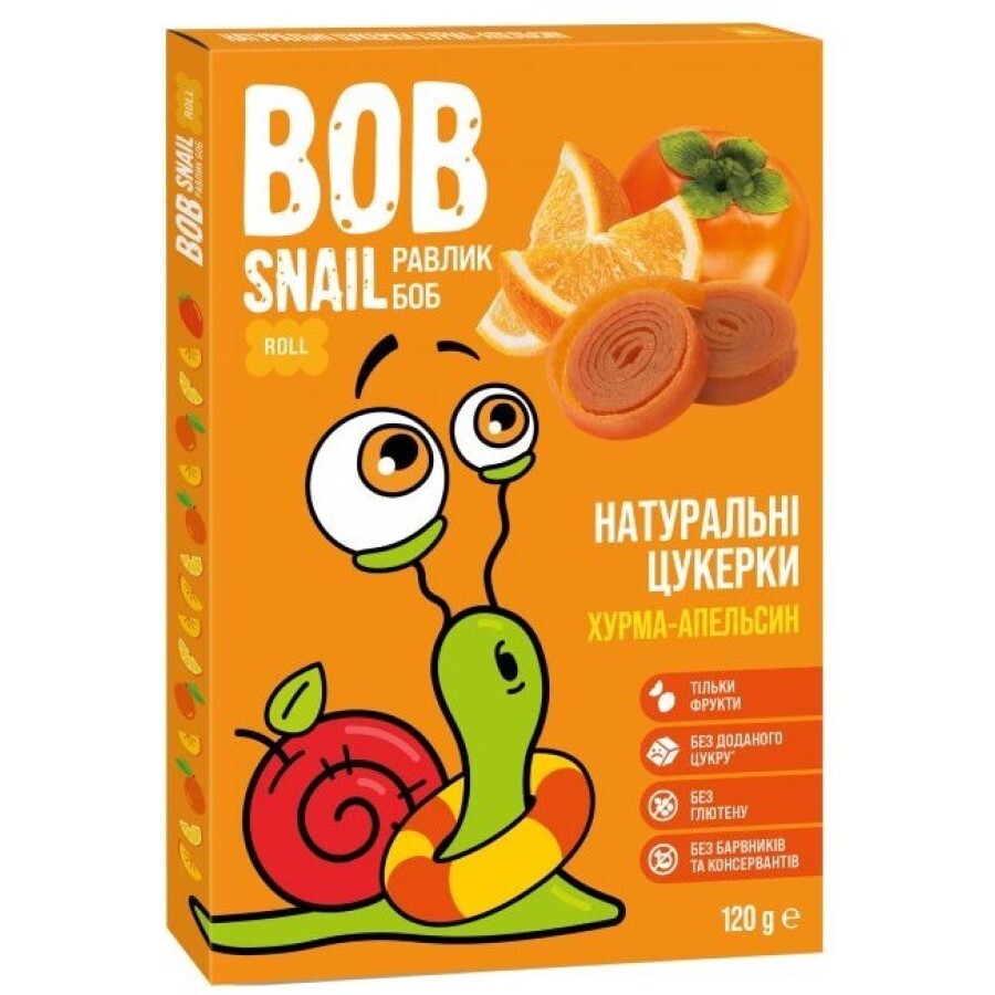 Натуральні цукерки Bob Snail Хурма-Апельсин, 120 г: ціни та характеристики