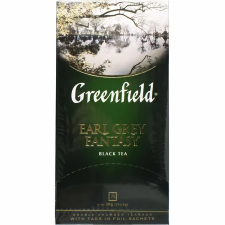 Чай чорний GREENFIELD, EARL GREY FANTASY фільтр-пакет 2 г №25: ціни та характеристики