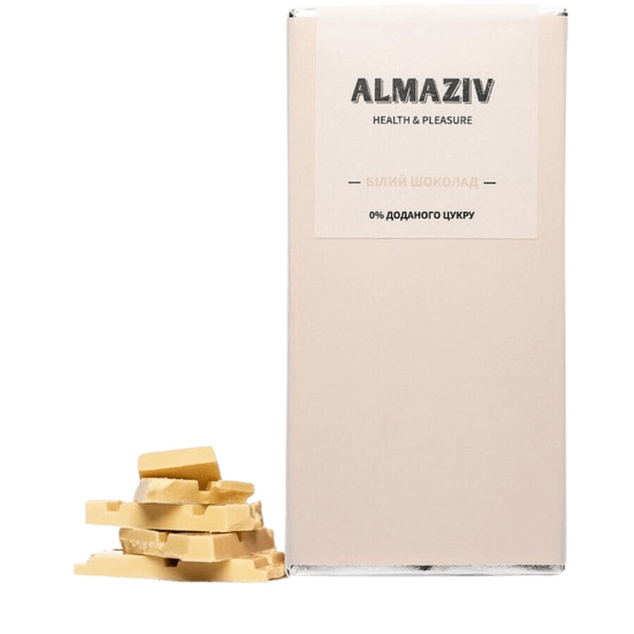 Шоколад Almaziv белый, без сахара, 80 г: цены и характеристики