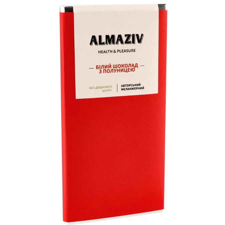 Шоколад almazovъ белый с клубникой 80 г: цены и характеристики