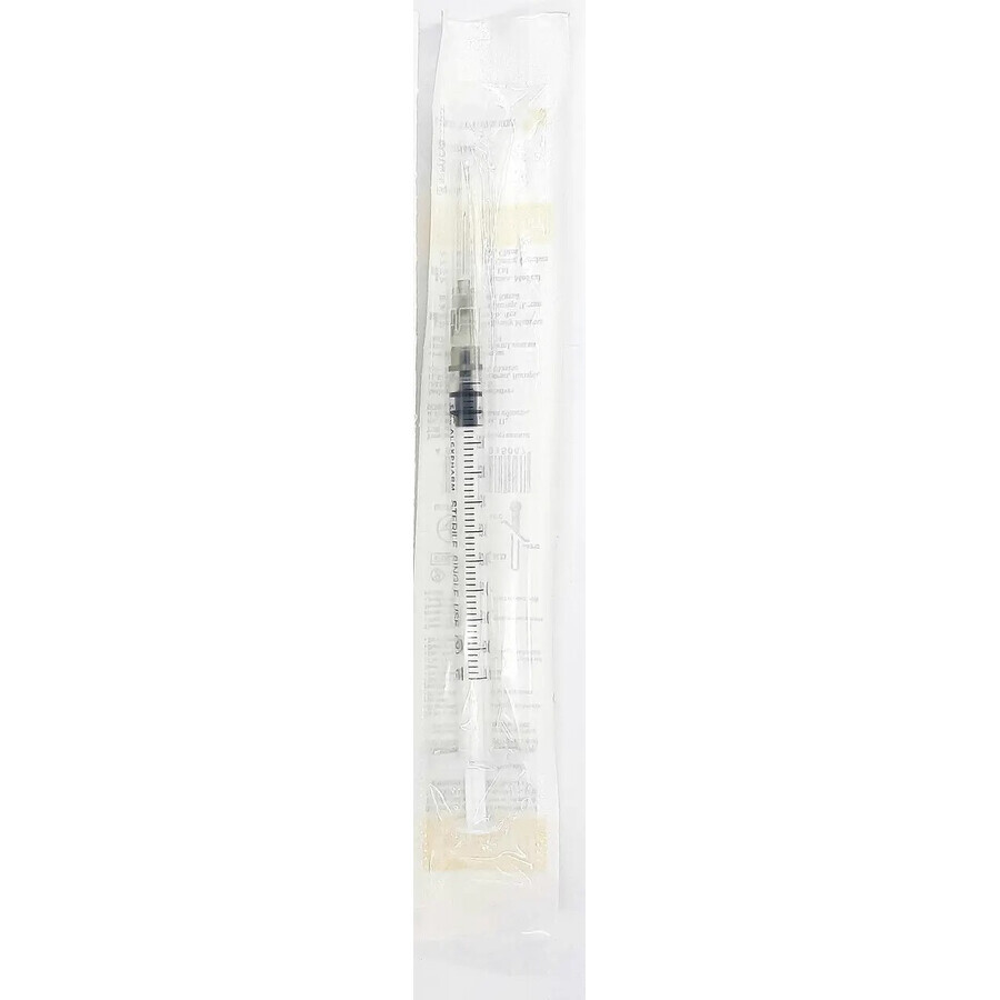 Шприц Alexpharm инъекционный 3-х компонентный инсулиновый со съемной иглой U-100 Luer Slip 1 мл, 27 G (0,4 х 13 мм): цены и характеристики
