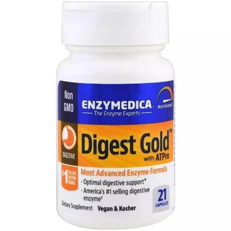 Травні ферменти Digest Gold з ATPro Enzymedica 21 капсула: ціни та характеристики
