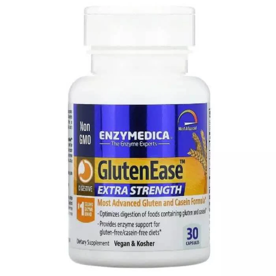 Ферменти для перетравлення глютену GlutenEase Extra Strength Enzymedica 30 капсул: ціни та характеристики