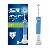 Електрична зубна щітка Oral-B Vitality 100 Cross Action Blue, середня м'якість, 1 шт