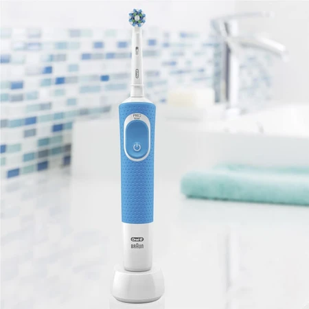 Електрична зубна щітка Oral-B Vitality 100 Cross Action Blue, середня м'якість, 1 шт: ціни та характеристики