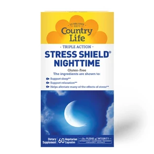 Комплекс для здорового сну Stress Shield Country Life 60 вегетаріанських капсул