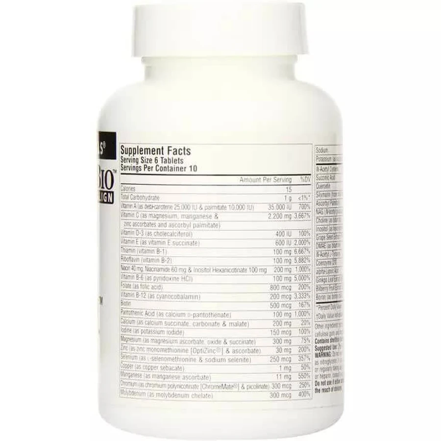 Мультивитамины Elan Vital Source Naturals 60 таблеток: цены и характеристики