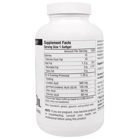 Масло примулы вечерней 1350mg Source Naturals 60 желатиновых капсул: цены и характеристики