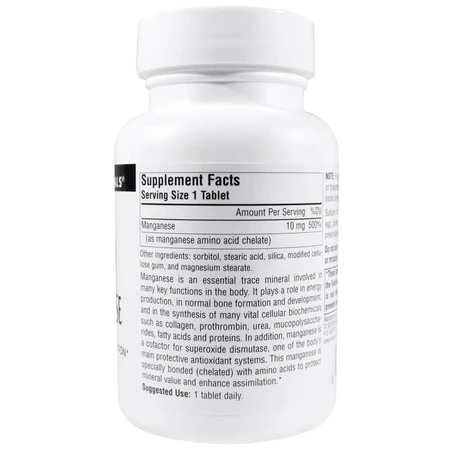 Марганец 10мг Source Naturals 250 таблеток: цены и характеристики