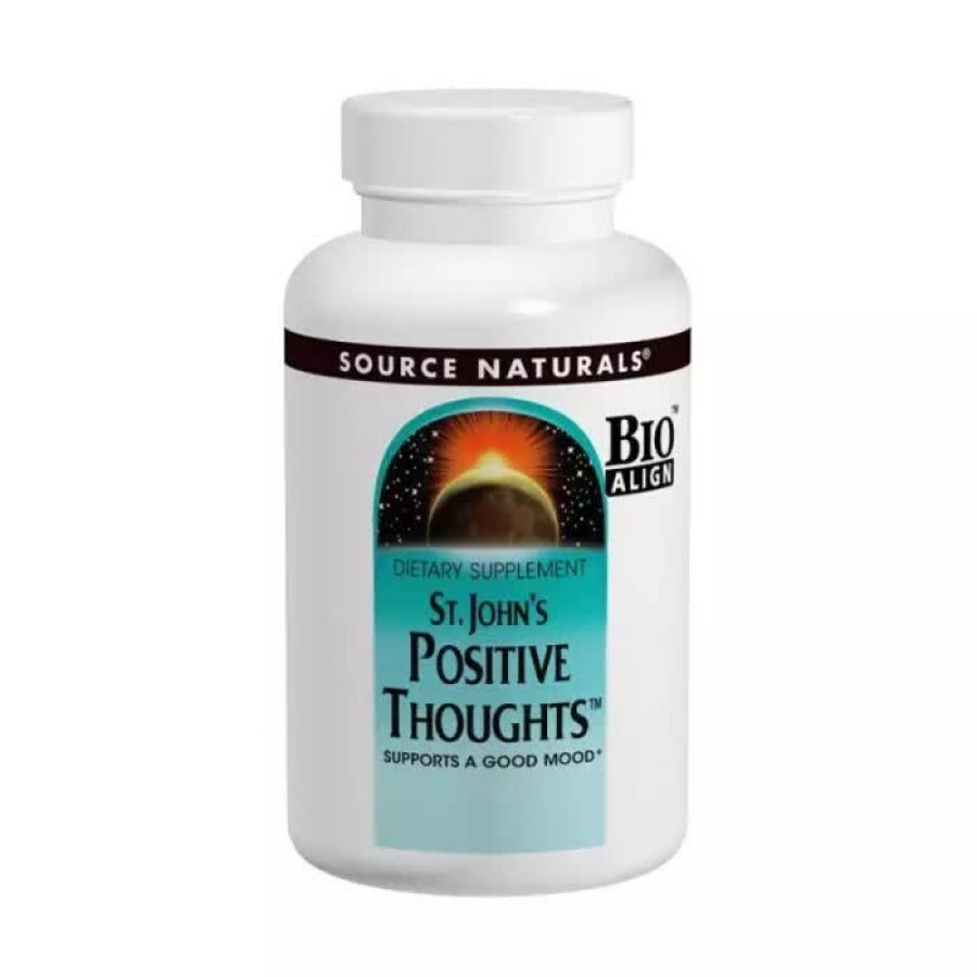 Комплекс для поддержки хорошего настроения St. John's Positive Thoughts Source Naturals 45 таблеток: цены и характеристики