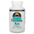 Пантотеновая кислота Pantothenic Acid Source Naturals Витамин В-5 250 мг 250 таблеток