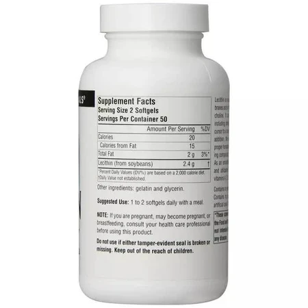 Лецитин 1200 мг Source Naturals 100 желатинових капсул: ціни та характеристики