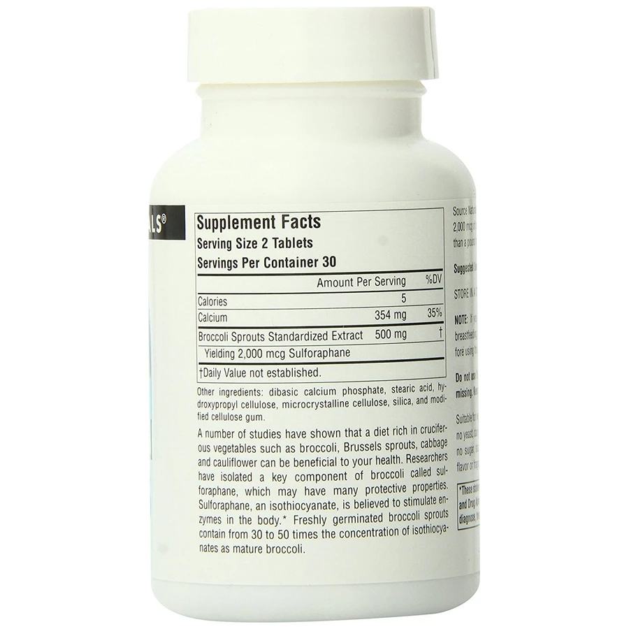 Экстракт Брокколи 250 мг Source Naturals 60 таблеток: цены и характеристики