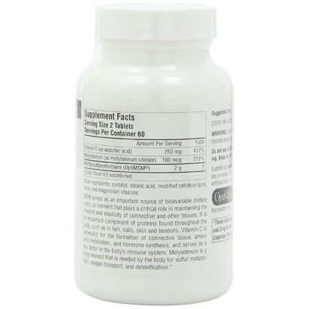 МСМ 1000мг с Витамином С Source Naturals 120 таблеток: цены и характеристики