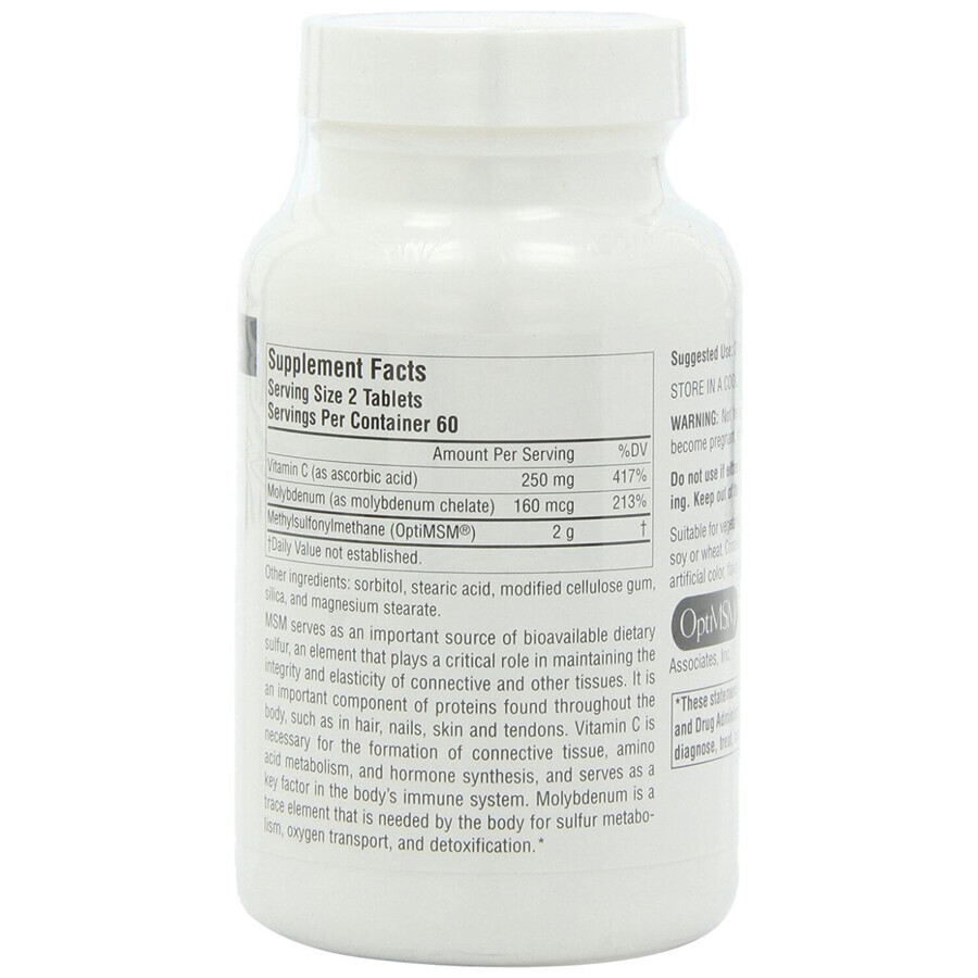 МСМ 1000мг с Витамином С Source Naturals 120 таблеток: цены и характеристики