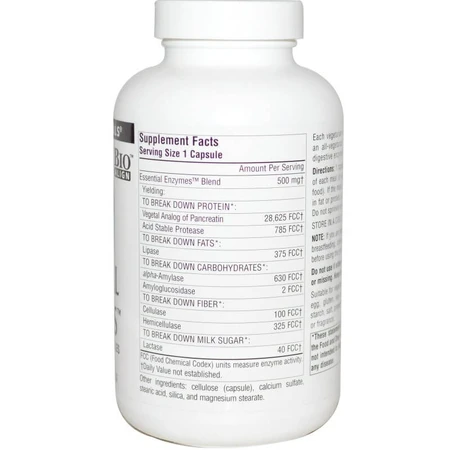 Ефірні ензими 500мг Source Naturals 60 гелевих капсул: ціни та характеристики