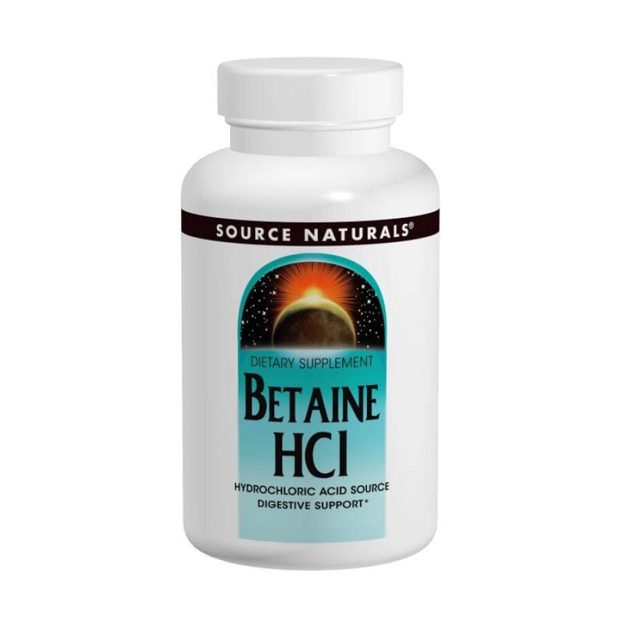 Бетаин HCI 650мг Source Naturals 90 таблеток: цены и характеристики