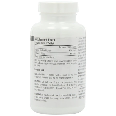 Бетаин HCI 650мг Source Naturals 90 таблеток: цены и характеристики