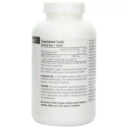 Падуб парагвайский (Парагвайский чай мате) 600 мг Source Naturals 90 таблеток: цены и характеристики