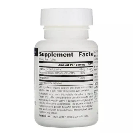 Бенфотіамін 150 мг Benfotiamine Source Naturals 60 таблеток: ціни та характеристики