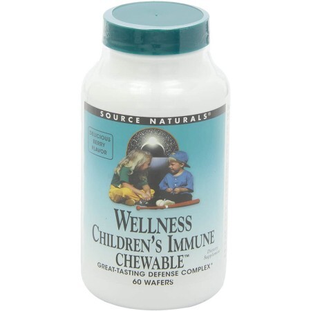 Детские жевательные витамины для иммунной мистемы Wellness Source Naturals 60 Пластинок
