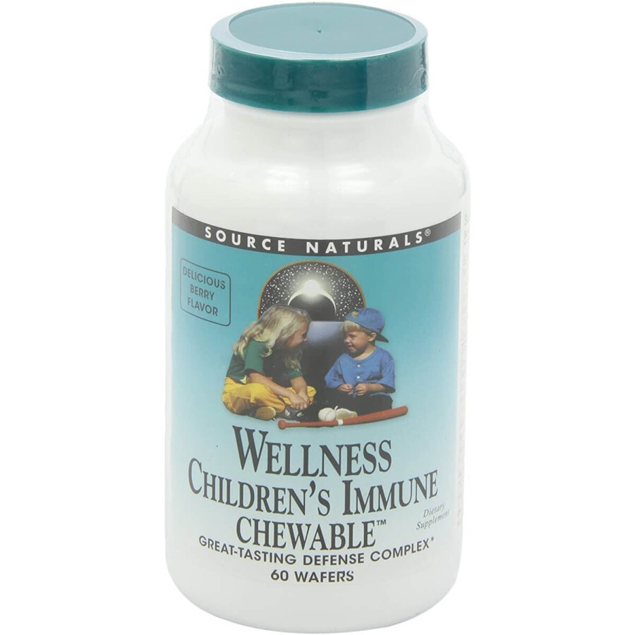 Детские жевательные витамины для иммунной мистемы Wellness Source Naturals 60 Пластинок: цены и характеристики