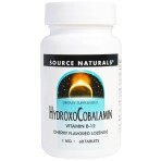 Витамин B12 1 мг Гидроксокобаламин вкус вишни Hydroxocobalamin Source Naturals 60 таблеток: цены и характеристики