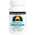 Витамин B12 1 мг Гидроксокобаламин вкус вишни Hydroxocobalamin Source Naturals 120 таблеток