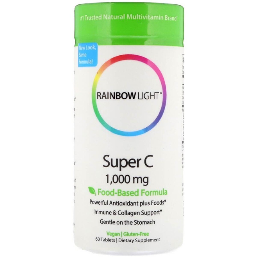 Витамин С Super C Rainbow Light 60 таблеток: цены и характеристики