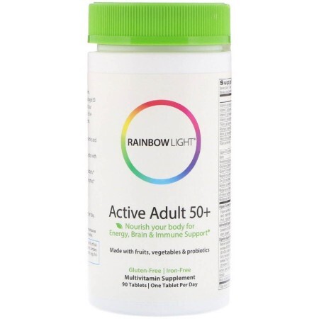 Мультивітаміни для дорослих Активна зрілість Active Adult 50+ Rainbow Light 90 таблеток