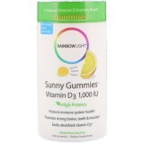 Вітамін D3 смак лимона Sunny Gummies Rainbow Light 1000 МО 100 жувальних цукерок