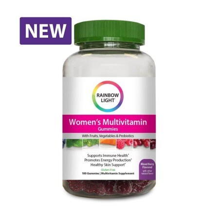 Мультивитамины для поддержания энергии для женщин New Women's Multivitamin Gummies Rainbow Light 100 желейных конфет
