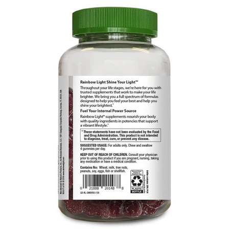 Мультивитамины для поддержания энергии для женщин New Women's Multivitamin Gummies Rainbow Light 100 желейных конфет: цены и характеристики