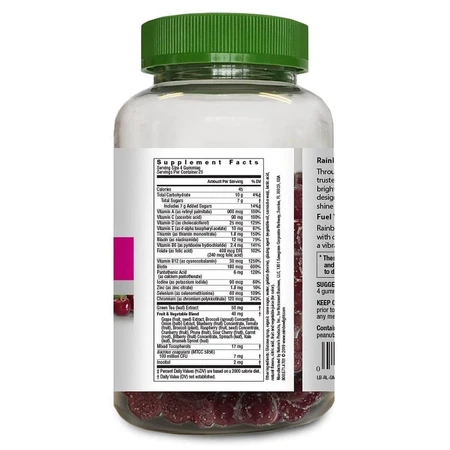 Мультивитамины для поддержания энергии для женщин New Women's Multivitamin Gummies Rainbow Light 100 желейных конфет: цены и характеристики