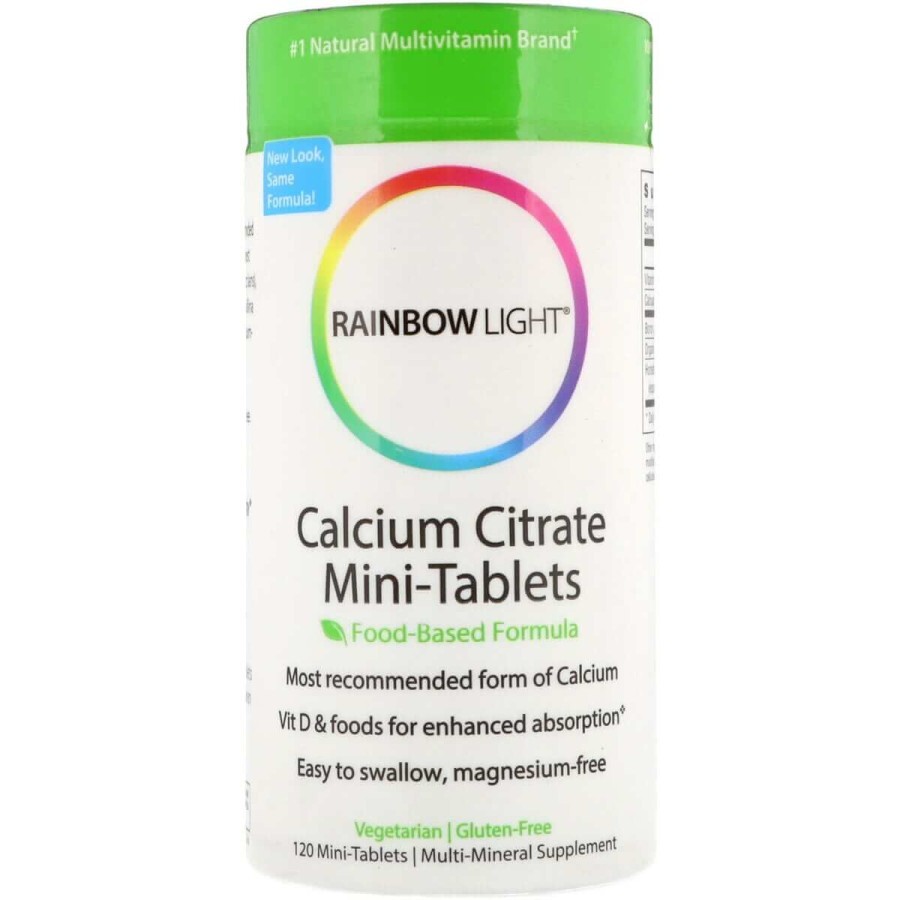 Цитрат Кальцію Calcium Citrate Mini-Tablets Rainbow Light 120 міні таблеток: ціни та характеристики