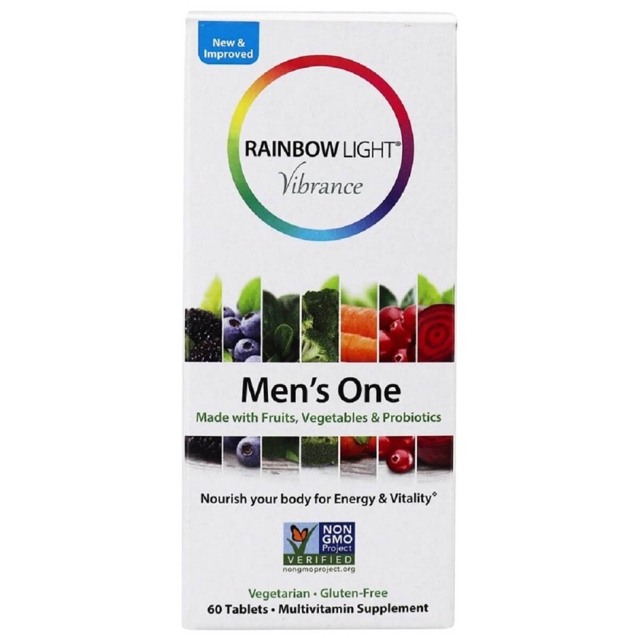 Мультивітаміни для чоловіків Vibrance Men's One Rainbow Light 60 таблеток: ціни та характеристики