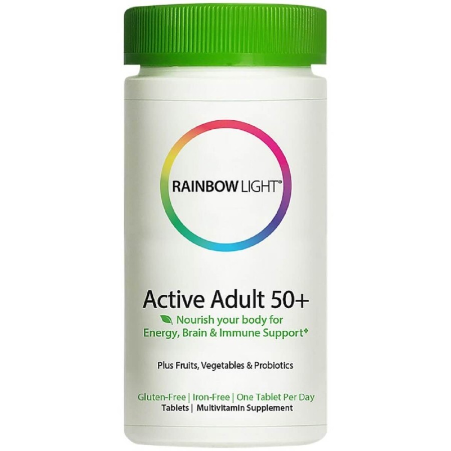 Мультивітаміни для дорослих Active Adult 50+ Rainbow Light 50 таблеток: ціни та характеристики