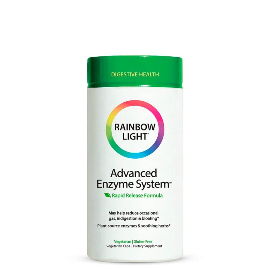 Удосконалена система ферментів Advanced Enzyme System Rapid Release Formula Rainbow Light 180 вегетаріанських капсул: ціни та характеристики